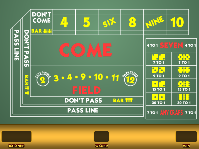 craps strategy table
